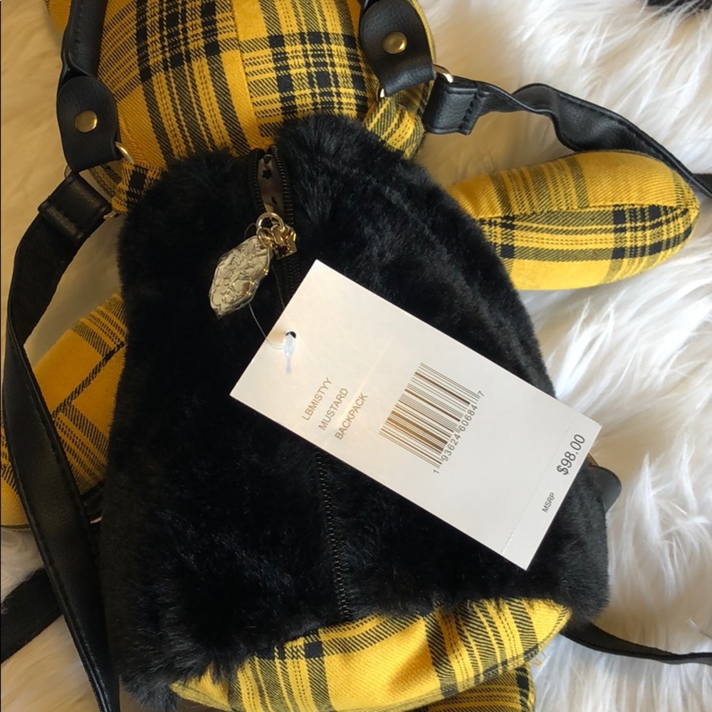 ๐ Plaid Punk Stuffy Kitty Cat Backpack - Picture 6 of 8